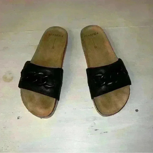 Frankie4 Quinn Slide Sandal black size 6 - Picture 2 of 12